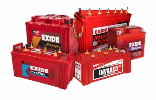 Exide automotive battery product range including car batteries