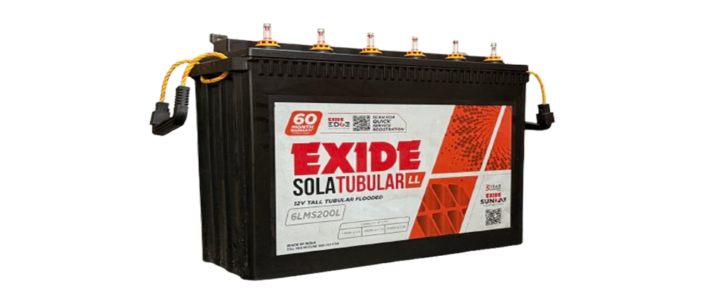 Exide Solar 6LMS 200L- 12V 200AH Solar Battery Dealer in Chennai
